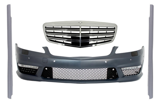 Stoßstange für MERCEDES W221 S 05-10 S63 S65 Look Seitenschweller Kurzversion CarPartsTuning
