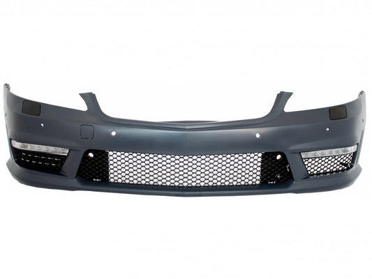 Stoßstange für Mercedes S W221 05-10 S63 S65 Look Gitter Seitenschweller Kurze CarPartsTuning