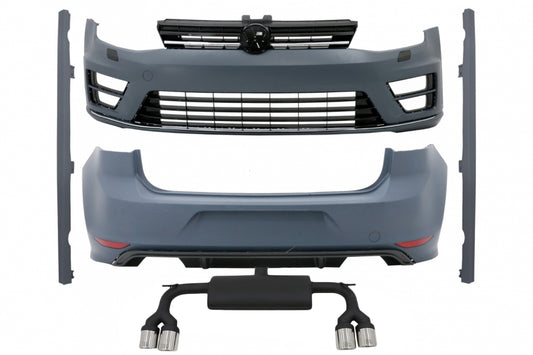 Body Kit für VW Golf 7 VII 13-17 R R20 Look Stoßstange Seitenschweller Auspuff CarPartsTuning