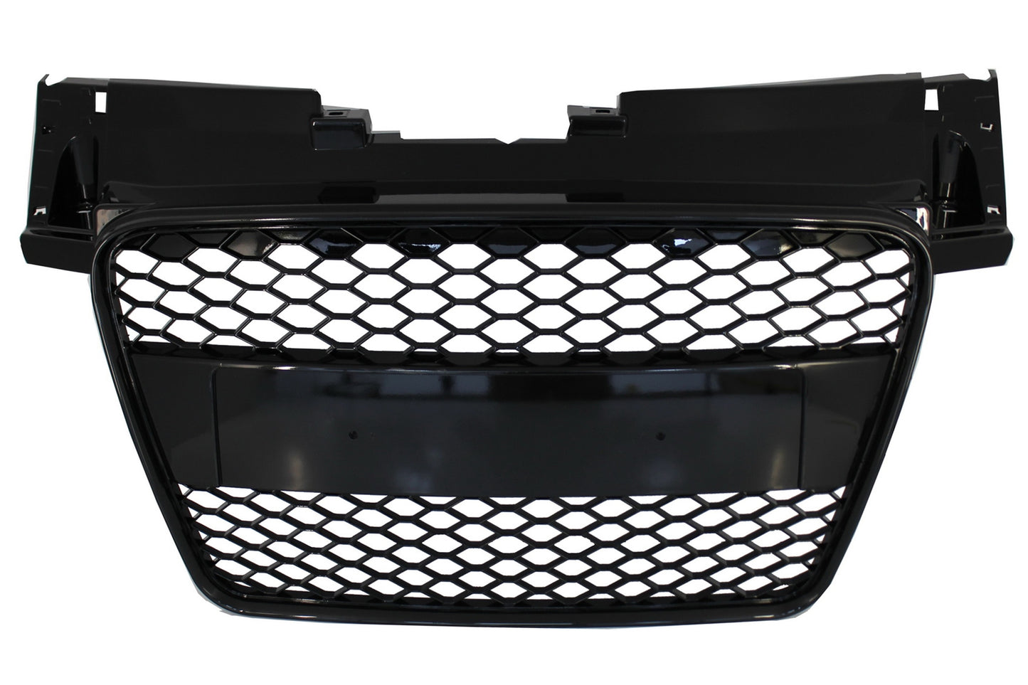 Kühlergrill ohne Emblem für Audi TT 8J 2006-2014 RS Design Honeycomb Glänzend Schwarz Carpartstuning Austria