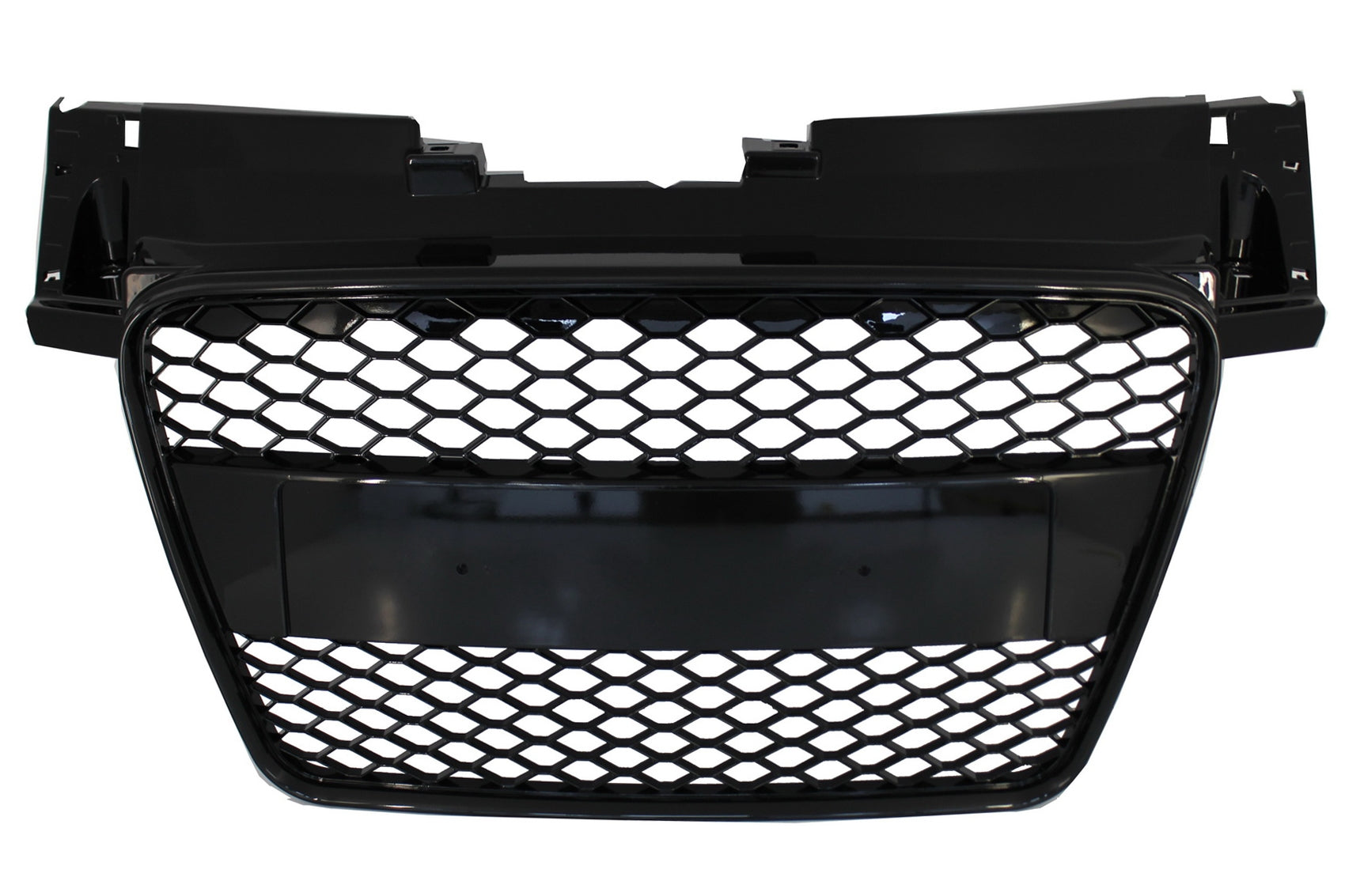 Kühlergrill ohne Emblem für Audi TT 8J 2006-2014 RS Design Honeycomb Glänzend Schwarz Carpartstuning Austria