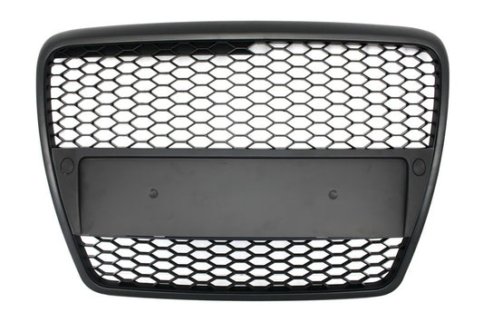 Frontgrill ohne Emblem passend für AUDI A6 4F C6 (2004-2007) RS Design Mattschwarz KITT Specials