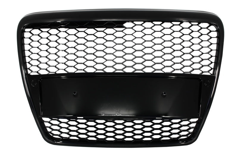 Emblemloser Frontgrill passend für AUDI A6 4F C6 (2004-2007) RS Design Piano Black KITT Specials
