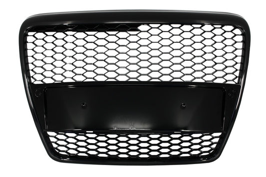 Emblemloser Frontgrill passend für AUDI A6 4F C6 (2004-2007) RS Design Piano Black KITT Specials