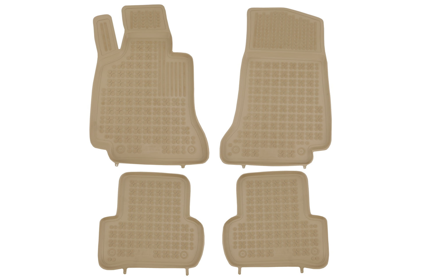 Bodenmatte Gummi Fußmatten Beige für Mercedes C-Klasse W205 Limousine S205 Kombi (2014-) Geruchlos CarPartsTuning