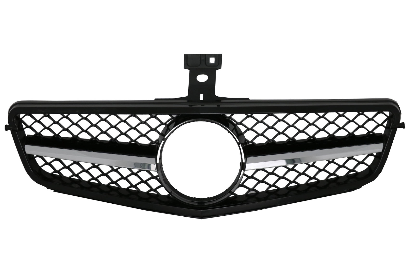 Kühlergrill für Mercedes C W204 S204 2007-2014 Sport C63 Look Glänzend schwarz CarPartsTuning