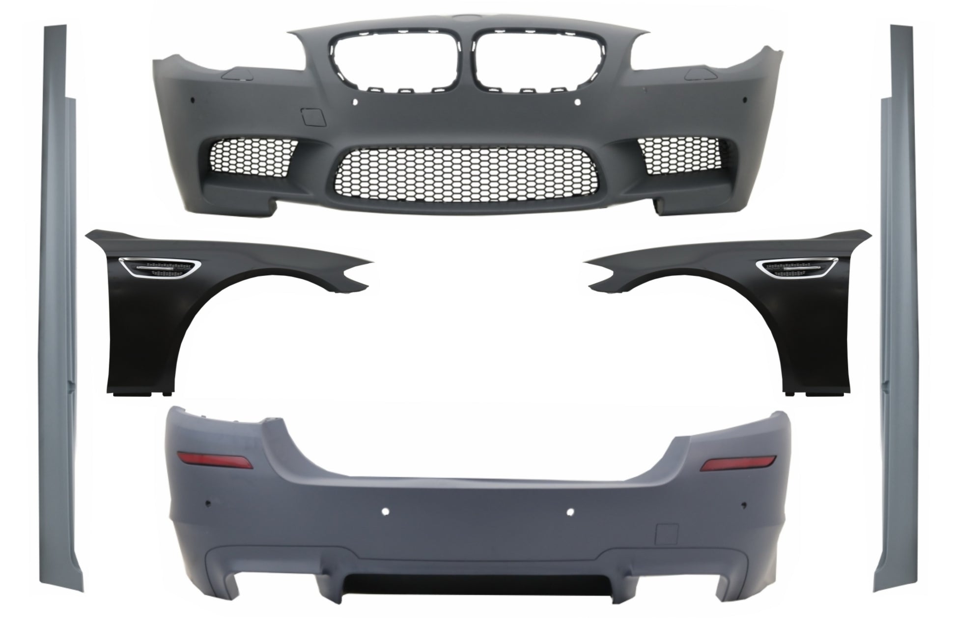 Komplettset für BMW 5er F10 2011-2014 M5 Look Kotflügel vorne Seitenschweller CarPartsTuning