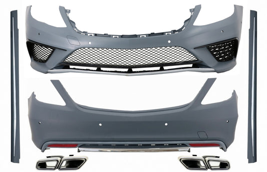 Bodykit für Mercedes S-Klasse W222 13-17 Stoßstange Auspuff Schalldämpfer Tipps S63 Look CarPartsTuning