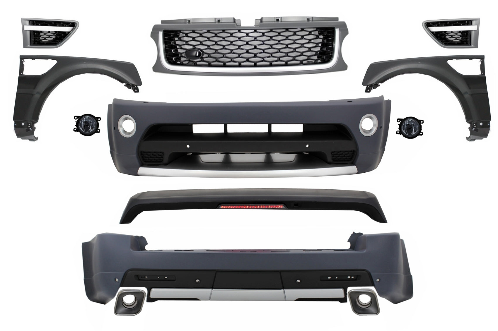 Bodykit Mit Vorderen Kotflügeln Passend Für Land Range Rover Sport L320 Facelift (2009-2013) Autobiographie-Design KITT
