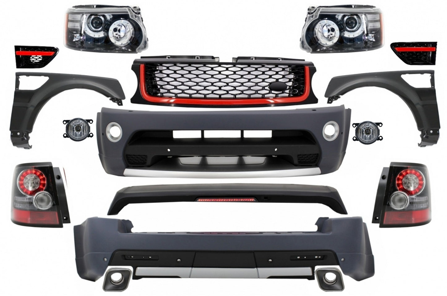 Body Kit Kotflügel für Range Rover Sport L320 Facelift 09-13 Autobiography Design Kühlergrill CarPartsTuning