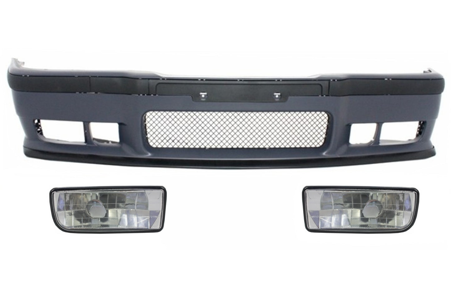 Frontstoßstange für BMW 3er E36 92-98 M3 Design Chrom Nebelscheinwerfer CarPartsTuning