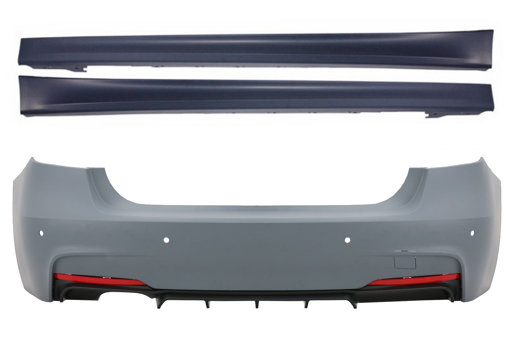 Hintere Stoßstange für BMW 3er F30 2011+ M-Technik Look Seitenschweller CarPartsTuning