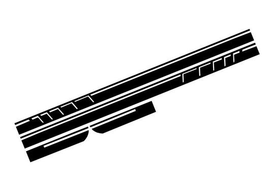 Seitenaufkleber Vinyl Matt-schwarz für MERCEDES W117 C117 X117 13-16 W176 12+- CarPartsTuning