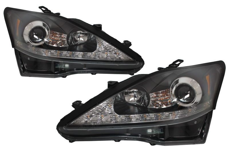 Scheinwerfer LED DRL für LEXUS IS XE20 06-13 Dynamic Light Schwarz Edition CarPartsTuning