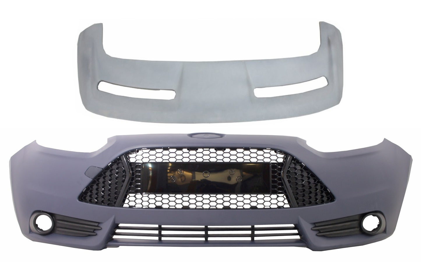 Stoßstange für Ford Focus MK3 11-14 ST Look Add-On Dachspoiler Wabengitter CarPartsTuning