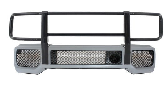 Frontstoßstange mit Schwarz BullBar für Mercedes G-Klasse W463 1989-2017 G65 Look CarPartsTuning