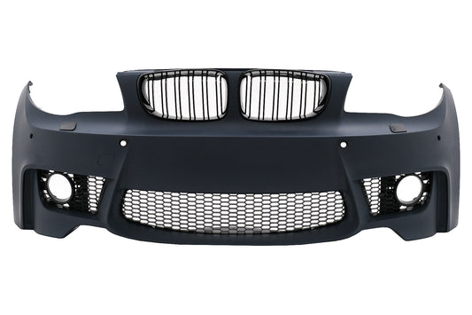 Stoßstange Nierengitter für BMW 1er E81 E82 E87 E88 2004-2011 1M Design mit SRA PDC Kühlergrill CarPartsTuning