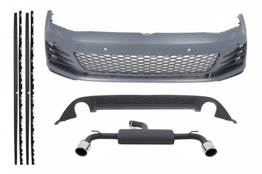 Bodykit für VW Golf VII 7 2013-2016 GTI Look mit Abgassystem Seitenschweller CarPartsTuning