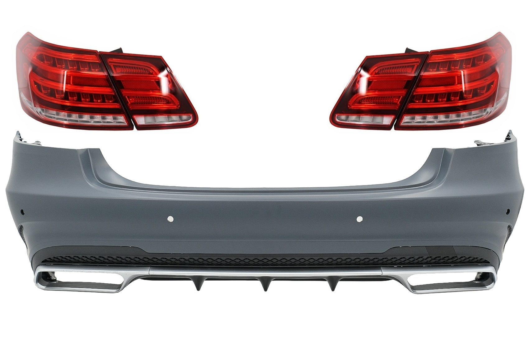 Stoßstange für Mercedes E W212 09-12 LED-Lichtleiste Rücklichter Facelift E63 Look CarPartsTuning