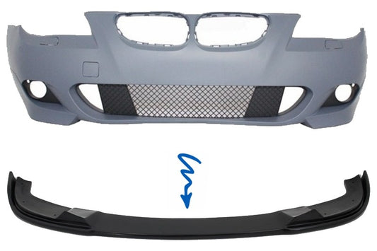 Frontstoßstange Spoiler Addon Lip für BMW 5er E60 E61 M-Technik 04-11 HM Style- CarPartsTuning