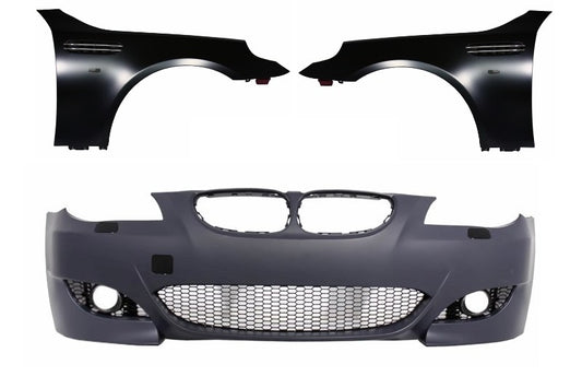 Frontstoßstange für BMW 5er E60 E61 Limousine Touring 03-10 Vordere Kotflügel M5 Look CarPartsTuning