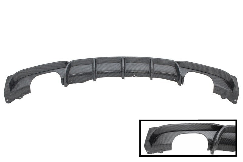 Diffusor Doppelter Ausgang für BMW 3er F30 F31 2011+ Limo Touring M Perform Look CarPartsTuning