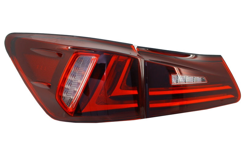 Rückleuchten Voll-LED Passend Für Lexus Xe20 (2006-2012) Lichtleiste Facelift XE30 Rot Klar KITT