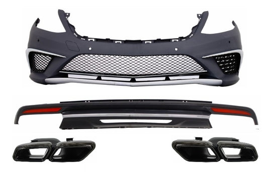 Body Kit für MERCEDES W222 S-Klasse 13-17 Stoßstange Auspuffspitzen S63 Design- CarPartsTuning
