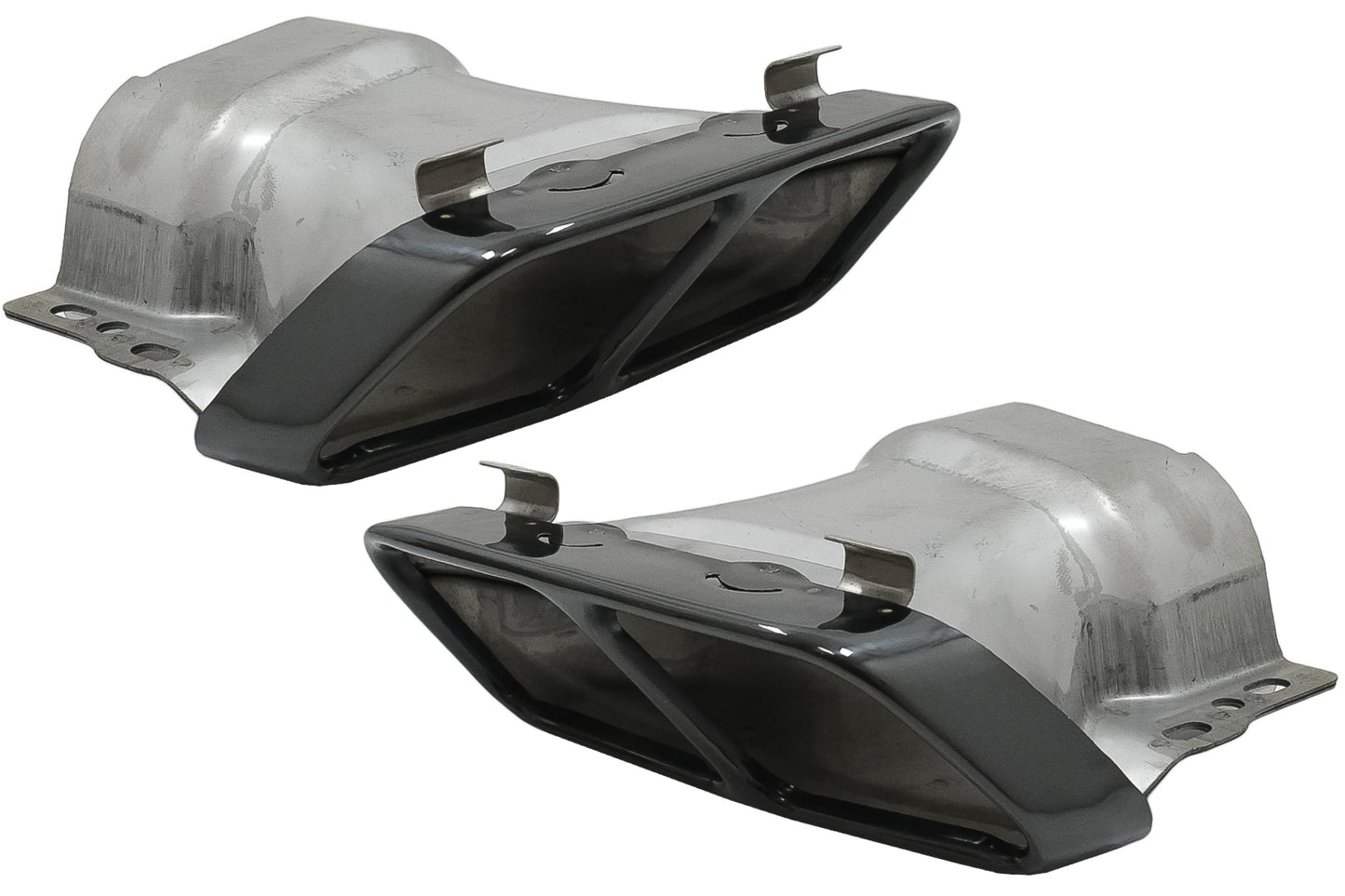 Auspuffblenden passend für Mercedes A-Klasse W176 (2012-2018) CLA W117 C117 (2012-2018) A45 CLA45 Design Schwarz KITT Professional Exhaust Systems