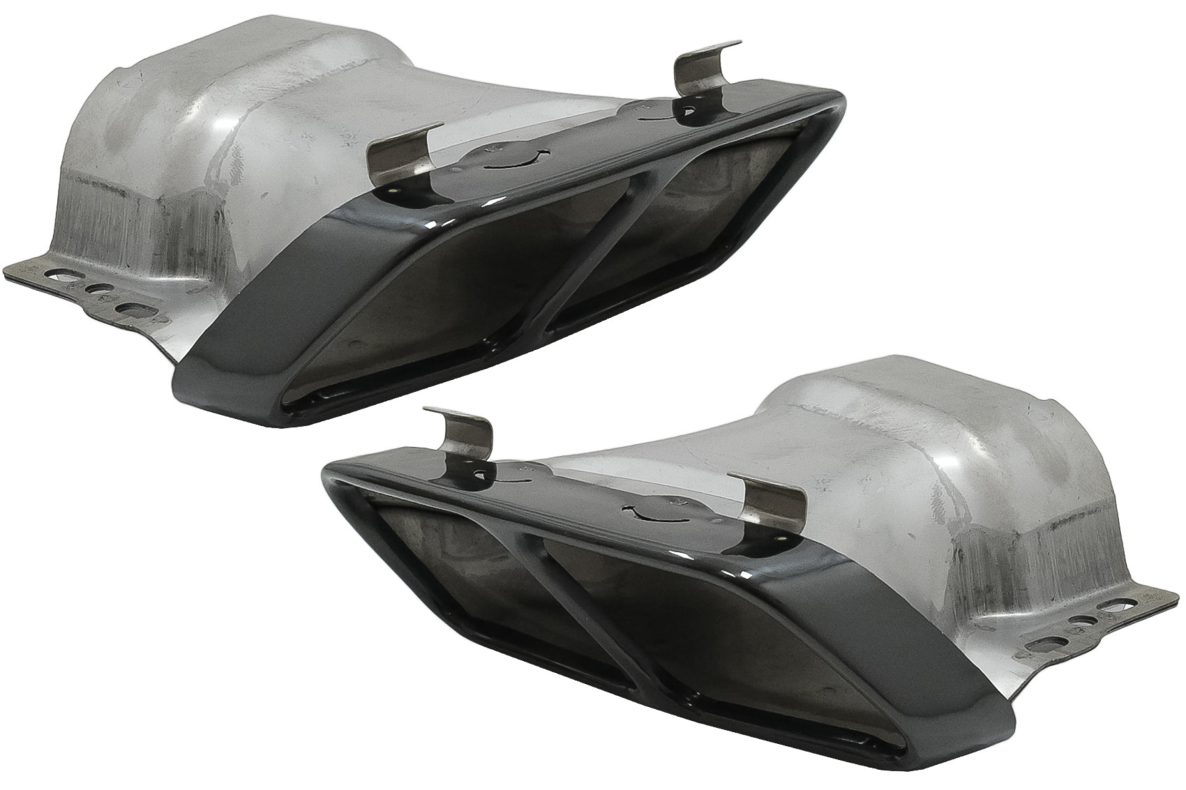 Auspuffblenden passend für Mercedes A-Klasse W176 (2012-2018) CLA W117 C117 (2012-2018) A45 CLA45 Design Schwarz KITT Professional Exhaust Systems