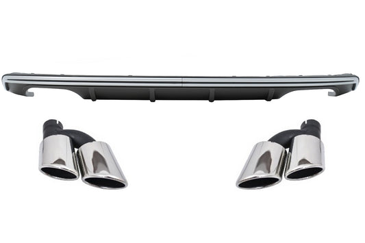 Diffusor für Audi A3 8V Schrägheck Sportback 12-15 Auspuff S3 Quad Look CarPartsTuning