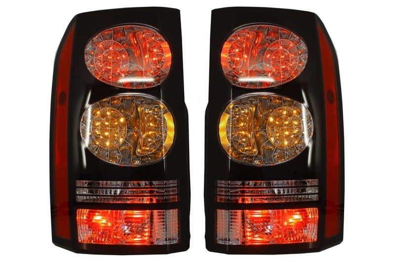 LED Rücklichter für Rover Discovery 3 & 4 04-16 Schwarz Umwandlung in Facelift Look CarPartsTuning