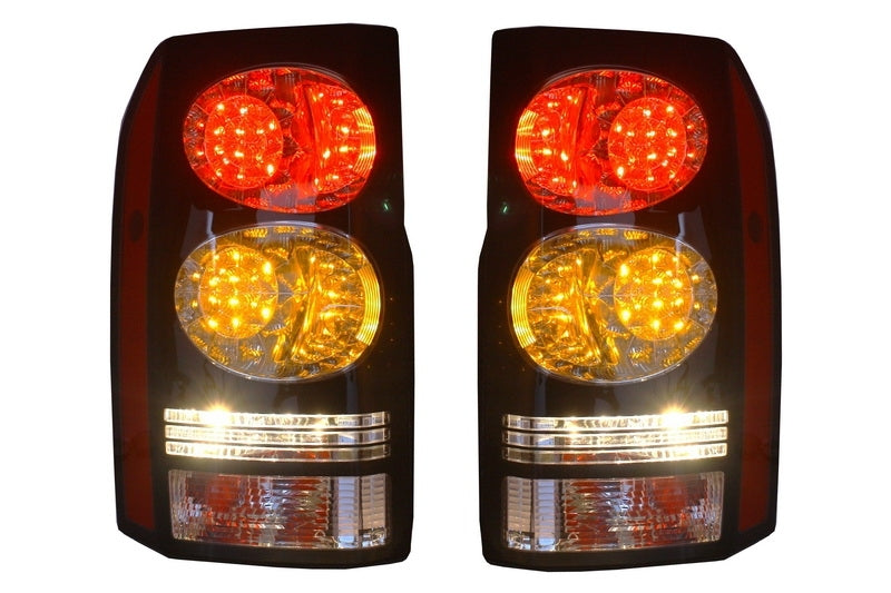 LED Rücklichter für Rover Discovery 3 & 4 04-16 Schwarz Umwandlung in Facelift Look CarPartsTuning