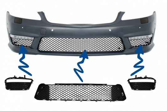 Stoßstangen Unter Seiten Gitter für MERCEDES S-Klasse W221 05-12 S63 S65 Design- CarPartsTuning
