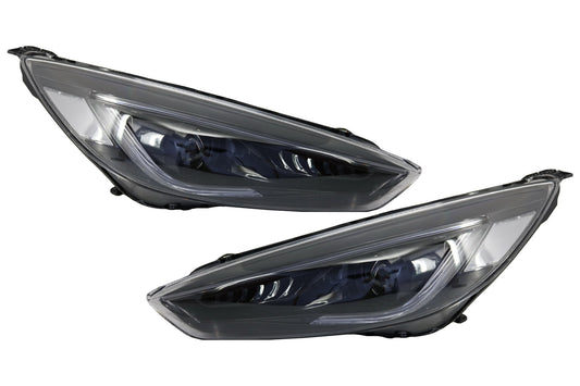Scheinwerfer LED Tagfahrlicht Passend Für Ford Focus III Mk3 (2015-2017) Bi-Xenon Design Dynamisch Fließende Blinker Dämonenoptik KITT