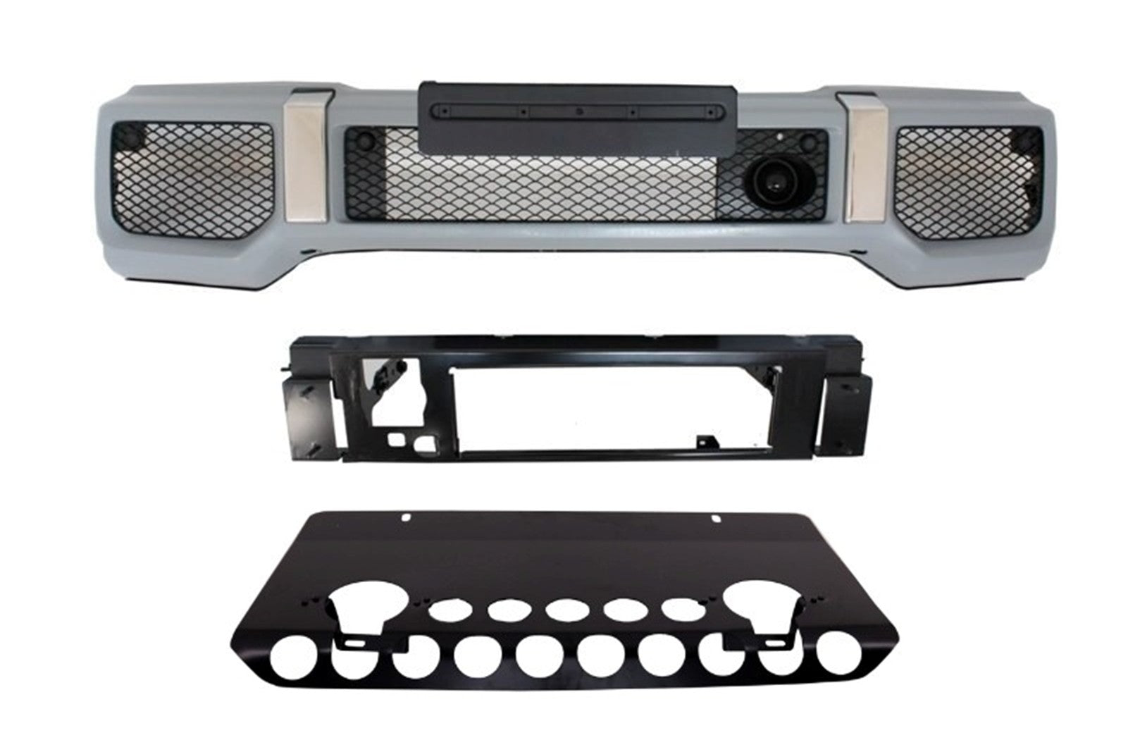 Stoßstangen Unterfahrschutz für Mercedes W463 G-Klasse 89-17 G65 Look CarPartsTuning