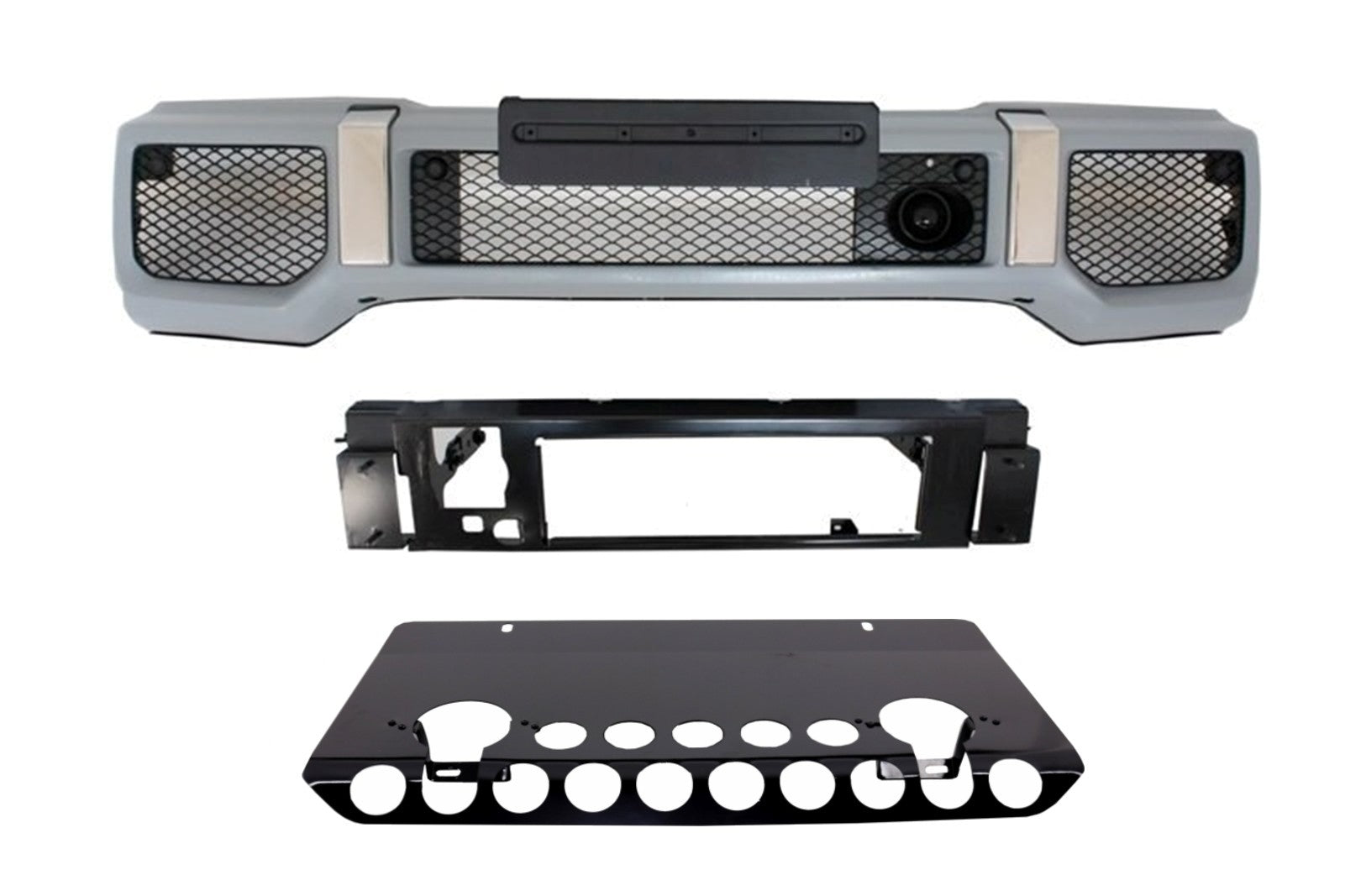 Frontstoßstange Unterfahrschutz schwarz für Mercedes W463 G-Klasse 89-17 Look CarPartsTuning