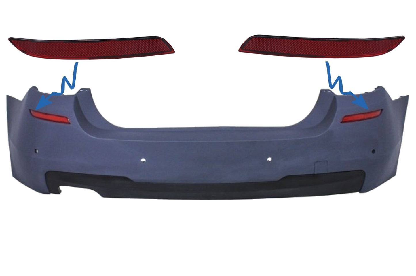 Reflektor für hintere Stoßstange für BMW 5er F10 2011+ M-tech Design CarPartsTuning