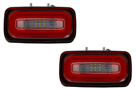 LED Heckstoßstange Nebelscheinwerfer Lichtleiste passend für Mercedes G-Klasse W463 (1989-2015) Rot Klar KITT