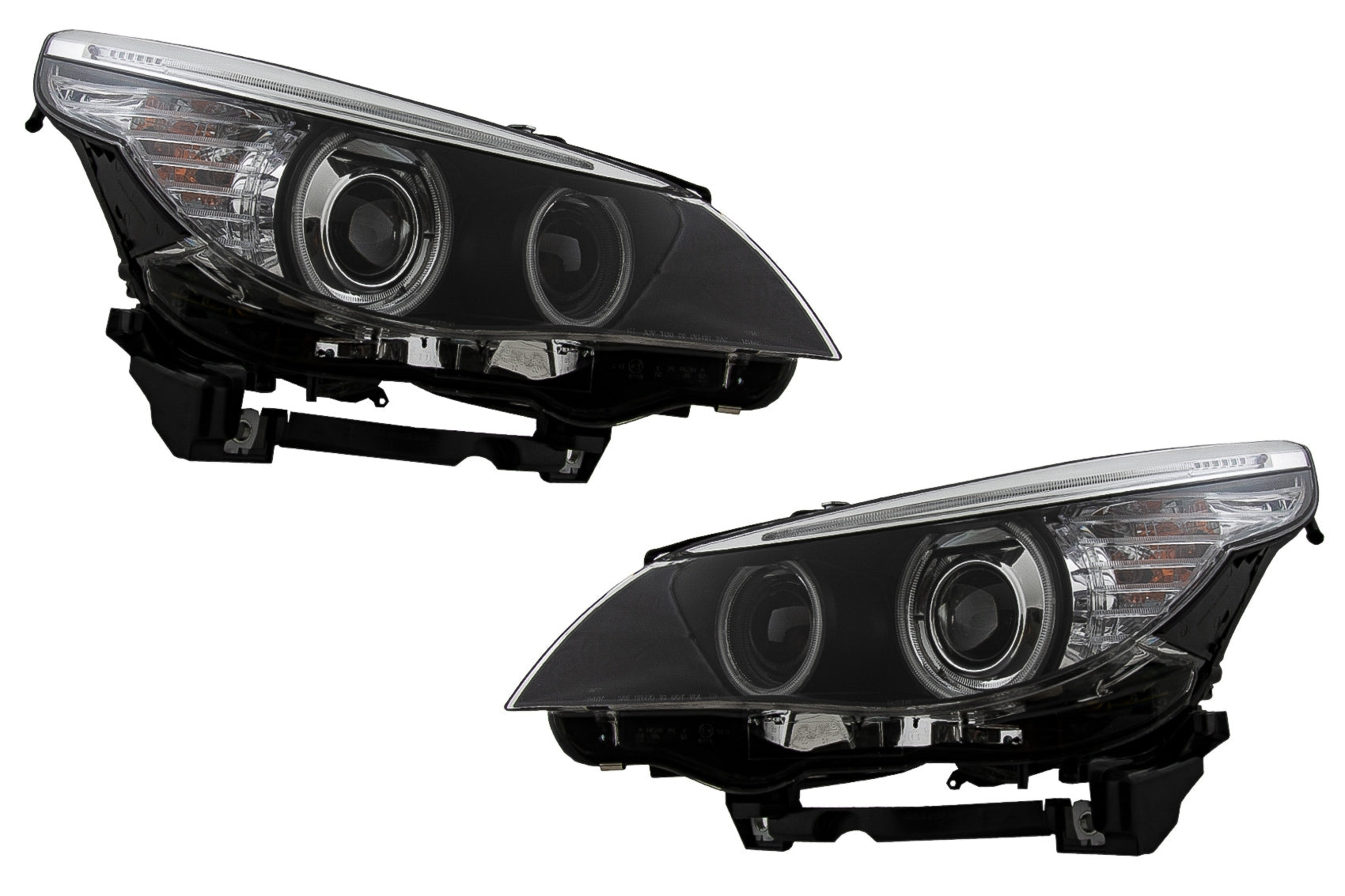 Angel Eyes Scheinwerfer für BMW 5 E60 E61 Doppelprojektor LCI Look für Xenon D2S CarPartsTuning