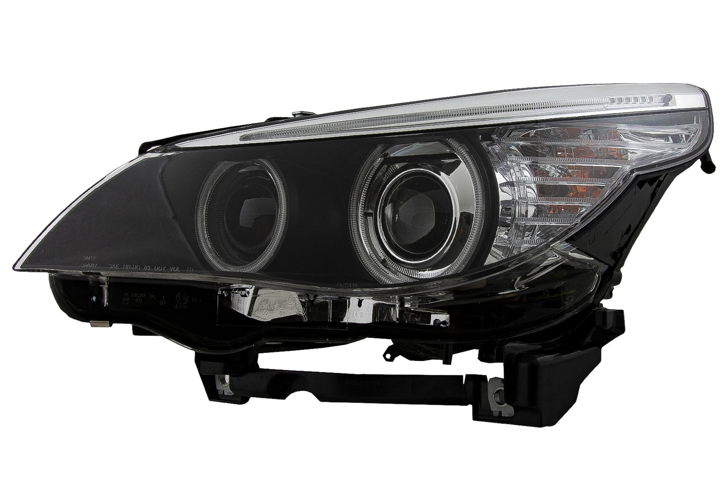 Angel Eyes Scheinwerfer für BMW 5 E60 E61 Doppelprojektor LCI Look für Xenon D2S CarPartsTuning