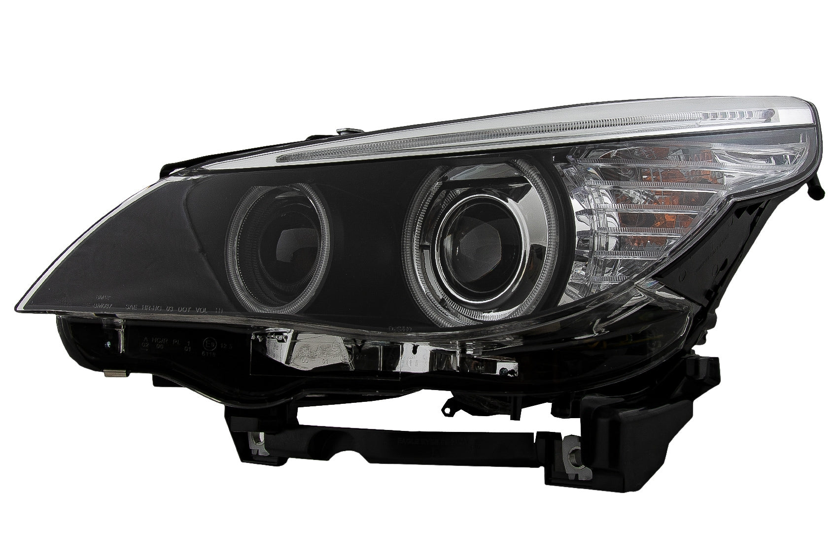 Angel Eyes Scheinwerfer für BMW 5 E60 E61 Doppelprojektor LCI Look für Xenon D2S CarPartsTuning