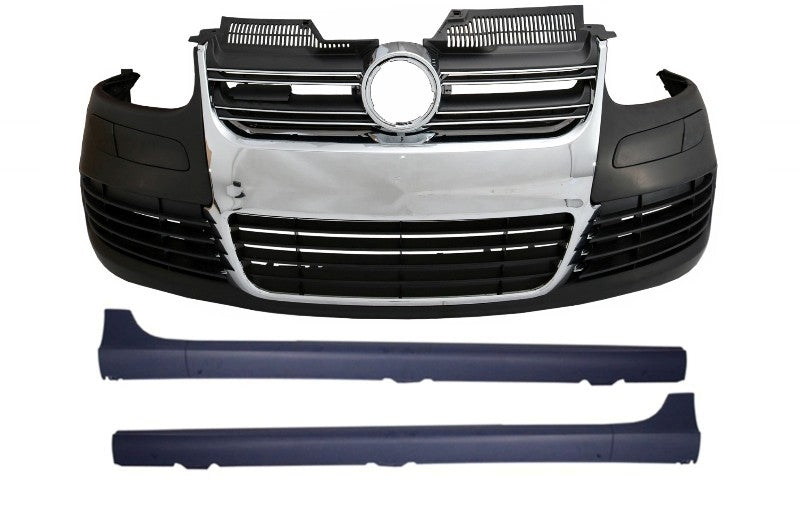 Stoßstange für VW Golf V 5 2003-2007 Seitenschweller R32 Look Chrome Gitter CarPartsTuning
