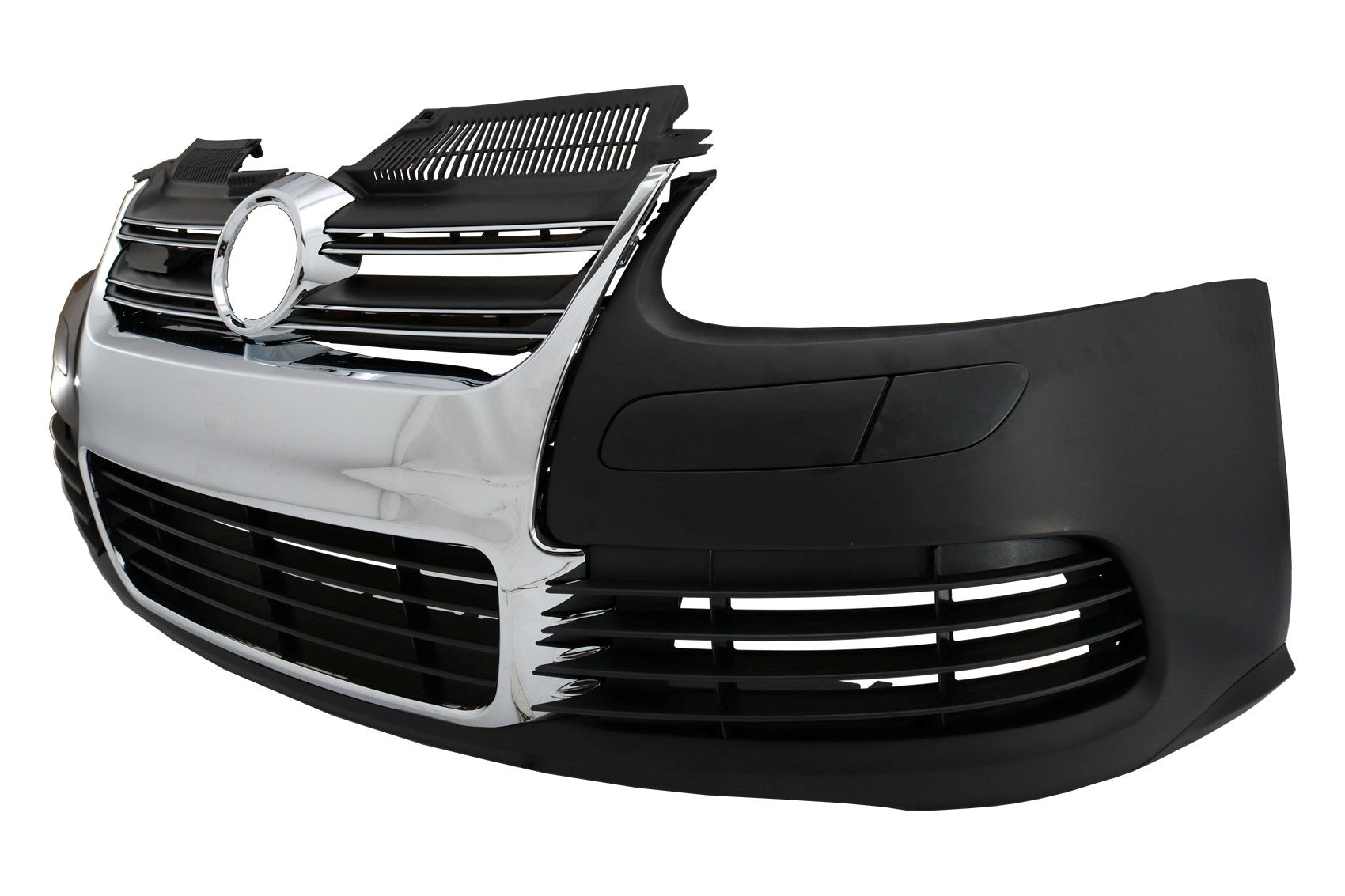 Stoßstange für VW Golf V 5 2003-2007 Seitenschweller R32 Look Chrome Gitter CarPartsTuning