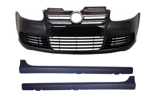 Stoßstange für VW Golf V 5 2003-2007 Seitenschweller R32 Glossy Black Gitter CarPartsTuning