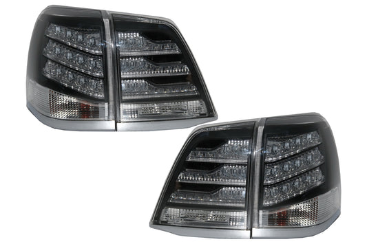 Rücklichter LED für TOYOTA Land Cruiser FJ200 J200 08-11 Schwarz und Weiß CarPartsTuning