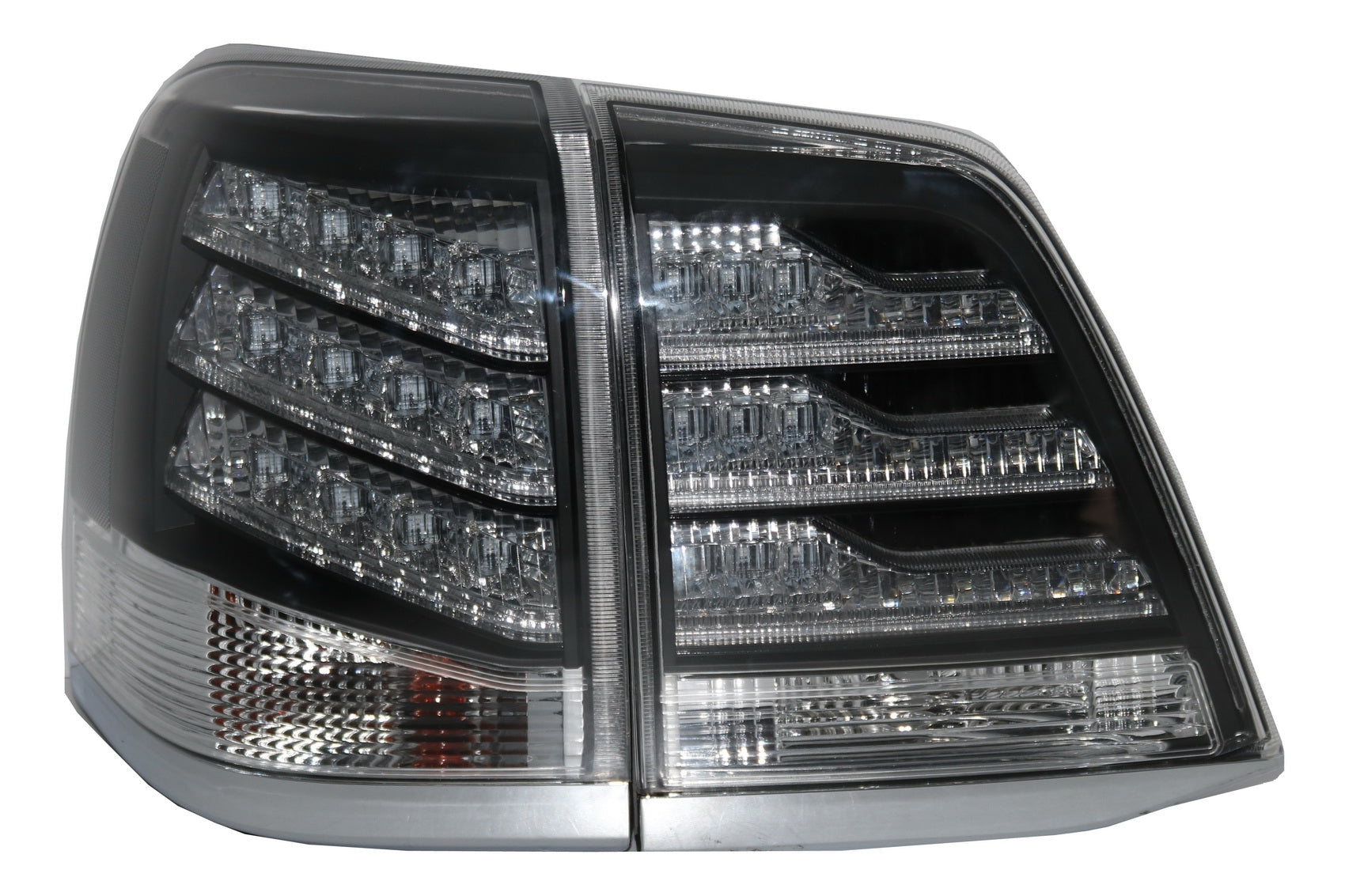 Rücklichter LED für TOYOTA Land Cruiser FJ200 J200 08-11 Schwarz und Weiß CarPartsTuning
