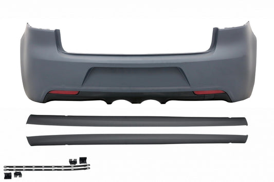 Hintere Stostange mit Seitenschweller für VW Golf VI 2008+ R20 Look ohne PDC CarPartsTuning