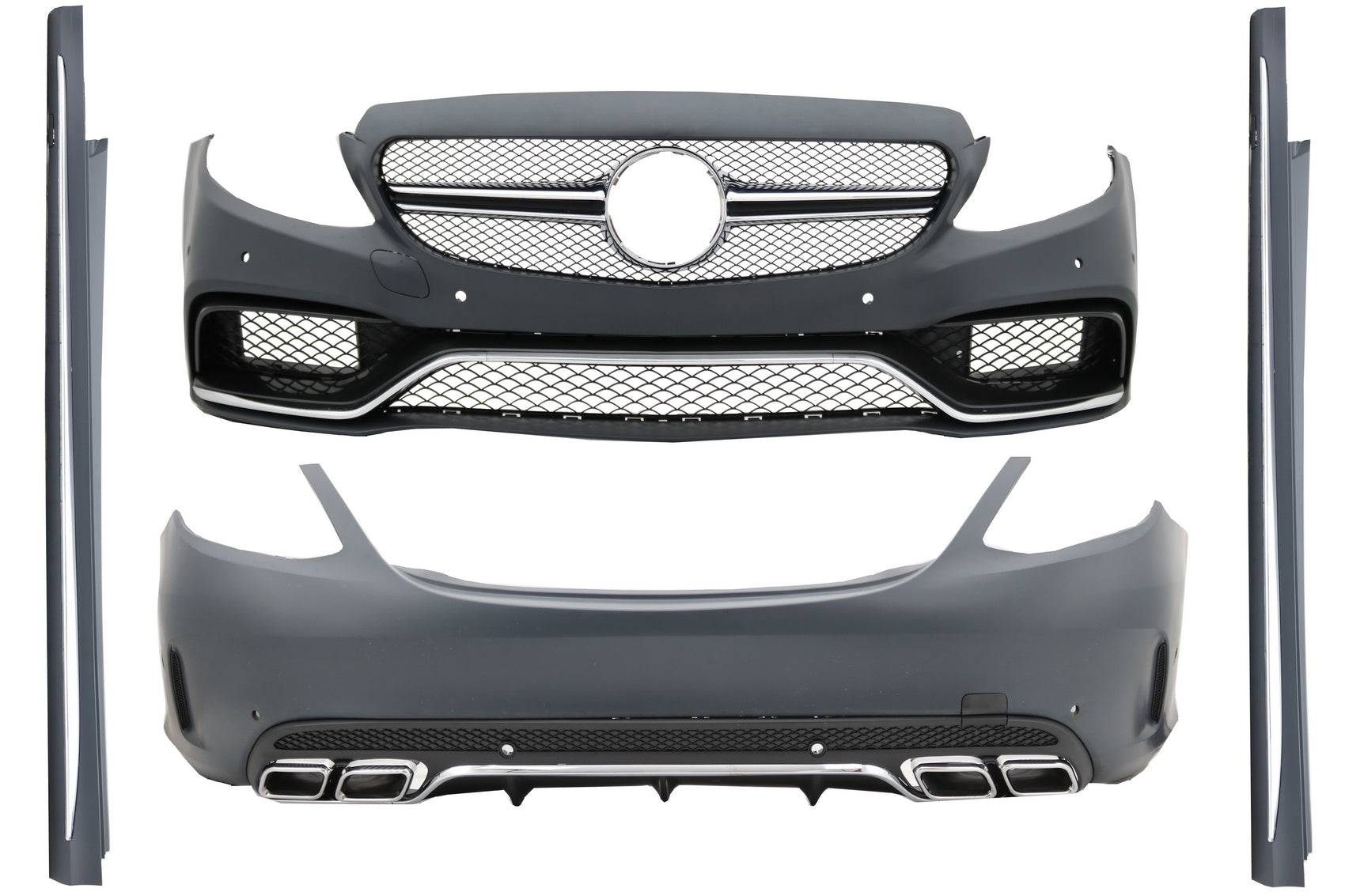 Body Kit für Mercedes C-Klasse W205 Limousine 14-18 Seitenschweller C63 Design CarPartsTuning