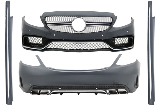 Body Kit für Mercedes C-Klasse W205 Limousine 14-18 Seitenschweller C63 Design CarPartsTuning